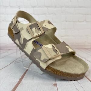 Birkenstock Arizona Soft Footbed Camo Desert Soil Gray/Taupe Sandals Mens Sz 10